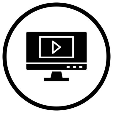 Oynatma düğmesi Vektör Simgesi Tasarım İllüstrasyonu