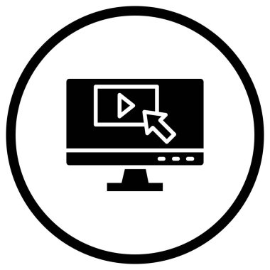 Tıklama Akımı Vektör Simgesi Tasarım İllüstrasyonu