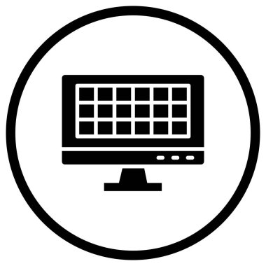 Izgara Vektörü Simgesi Tasarım Çizimi