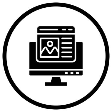 Mockup Vektör Simgesi Tasarım İllüstrasyonu