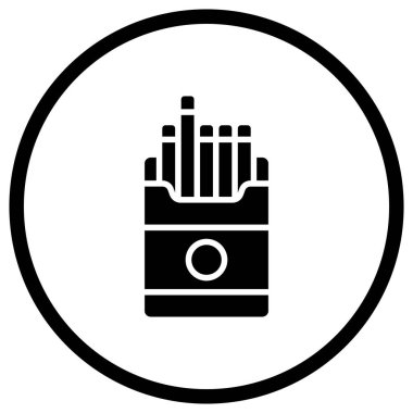 Sigara Vektörü Simgesi Tasarımı Çizimi