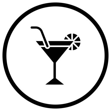 Kokteyl Vektör Simgesi Tasarım İllüstrasyonu