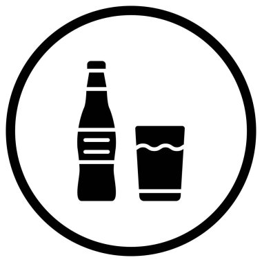 Yumuşak içecek Vektör Simgesi Tasarım İllüstrasyonu