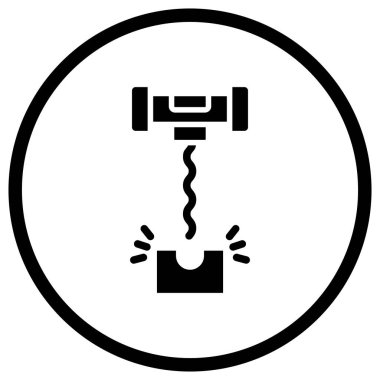 Tirbüşon Vektör Simgesi Tasarımı Çizimi