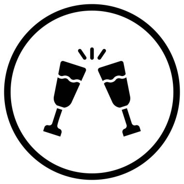 Alkolik İçecek Vektör Simgesi Tasarımı