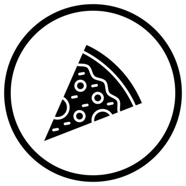 Pizza Dilimleyici Simgesi Tasarım İllüstrasyonu