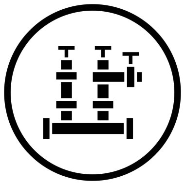 Boru Vektörü Simgesi Tasarım İllüstrasyonu