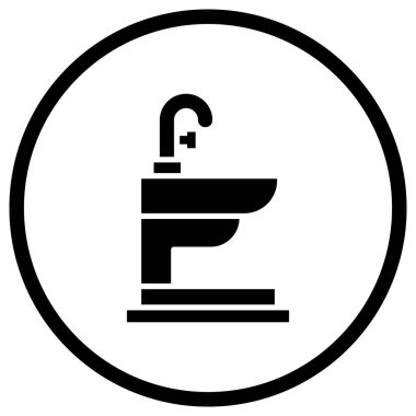 Bidet Vektör Simgesi Tasarım İllüstrasyonu