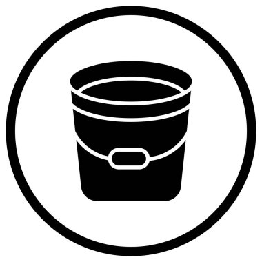 Bucket Vektör Simgesi Tasarım Çizimi