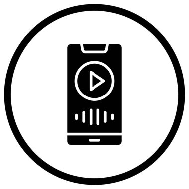 Müzik Uygulaması Vektör Simgesi Tasarım İllüstrasyonu