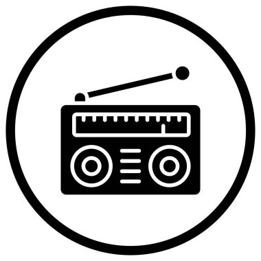 Radio Vector Icon Design Illustration clipart