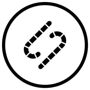 Şeker Vektörü Simgesi Tasarım İllüstrasyonu