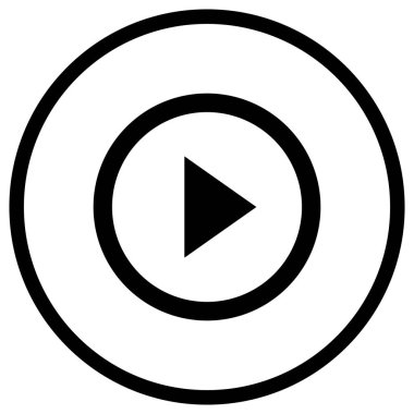 Oynatma düğmesi Vektör Simgesi Tasarım İllüstrasyonu