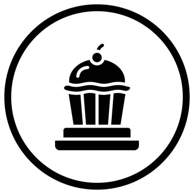 Tatlı Vektörü Simgesi Tasarımı Çizimi