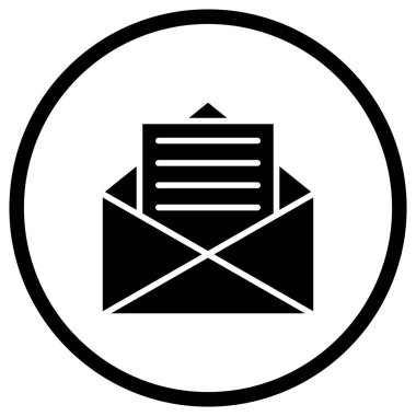 Zarf Vektörü Simgesi Tasarım İllüstrasyonu