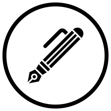 Kalem Vektörü Simgesi Tasarım İllüstrasyonu