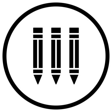 Kalem Vektörü Simgesi Tasarım Çizimi