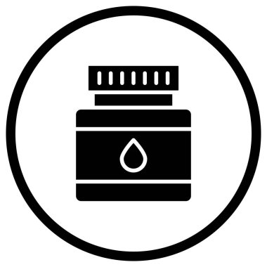 Mürekkep Vektörü Simgesi Tasarım İllüstrasyonu