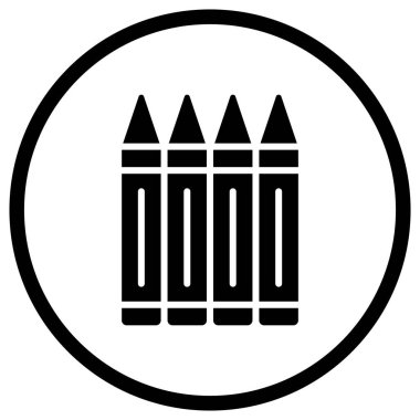 Pastel Boyalar Vektör Simgesi Tasarım İllüstrasyonu