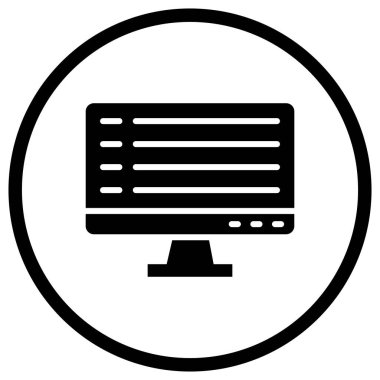 Bilgisayar Vektörü Simgesi Tasarım İllüstrasyonu