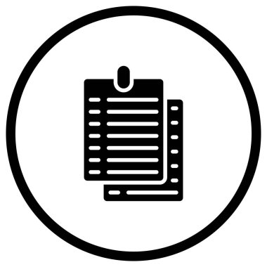 Notlar Vektör Simgesi Tasarım İllüstrasyonu