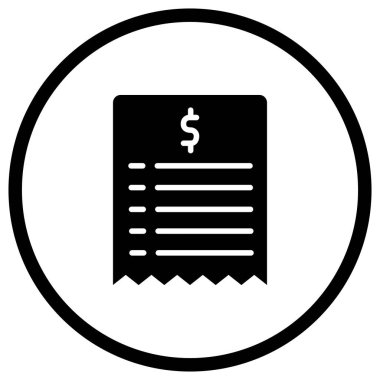 Bill Vector Simgesi Tasarım İllüstrasyonu