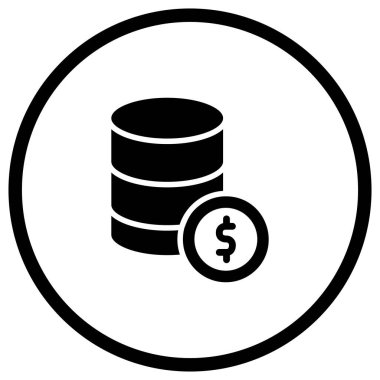 Dolar Vektörü Simgesi Tasarım İllüstrasyonu