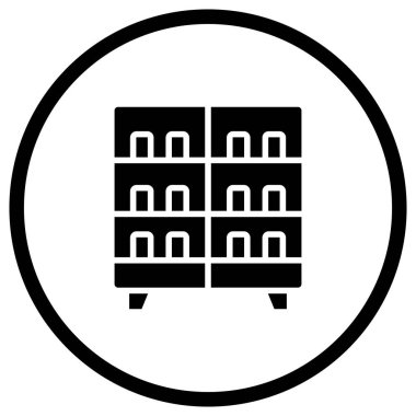 Ürün Rafı Vektör Simgesi Tasarım İllüstrasyonu