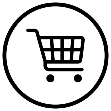 Alışveriş arabası Vektör Simgesi Tasarım İllüstrasyonu