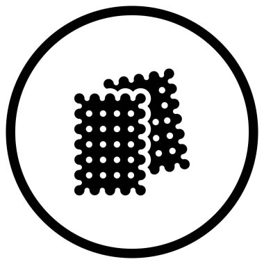 Bisküvi Vektörü Simgesi Tasarım İllüstrasyonu