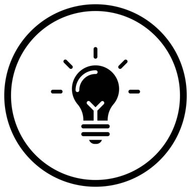 Ampul Vektörü Simgesi Tasarım İllüstrasyonu