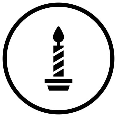 Mum Vektörü Simgesi Tasarım İllüstrasyonu