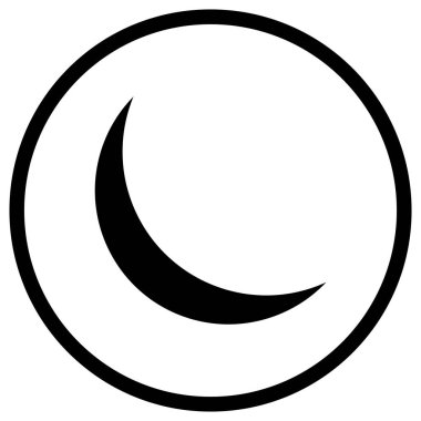 Ay Vektörü simgesi tasarımı illüstrasyonu