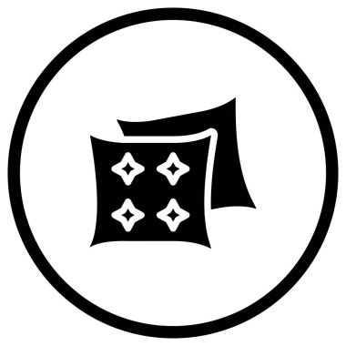 Yastık Vektörü Simgesi Tasarım Çizimi