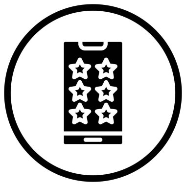 Yıldız Vektörü Simgesi Tasarım İllüstrasyonu