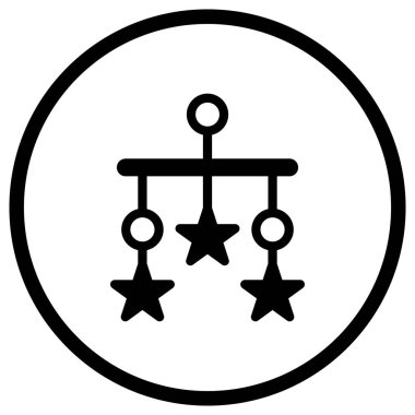 Beşik oyuncağı Vektör Simgesi Tasarım İllüstrasyonu