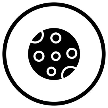 Dolunay Vektör Simgesi Tasarım Çizimi