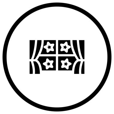 Pencere Vektörü Simgesi Tasarımı Çizimi