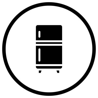 Buzdolabı Vektörü Simgesi Tasarım İllüstrasyonu