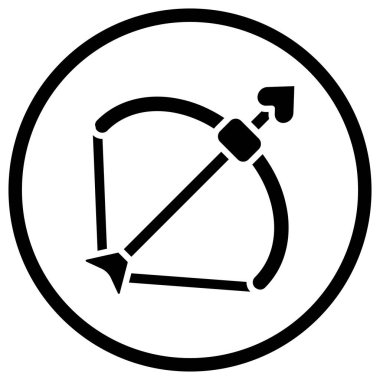 Aşk Tanrısı Ok Vektör Simgesi Tasarım İllüstrasyonu