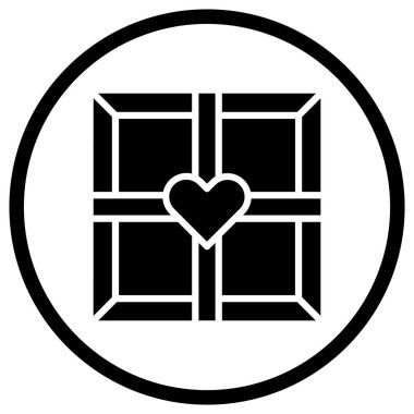 Çikolata Kutusu Vektör Simgesi Tasarım İllüstrasyonu