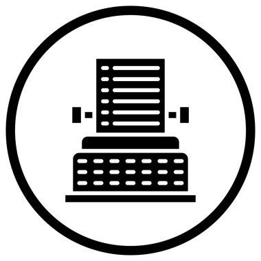 Daktilo Vektör Simgesi Tasarım İllüstrasyonu