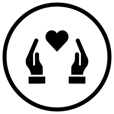 Aşk Vektörü Simgesi Tasarım Çiziminde