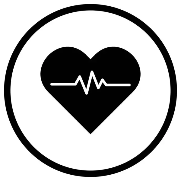 Kalp Vektörü Simgesi Tasarım İllüstrasyonu