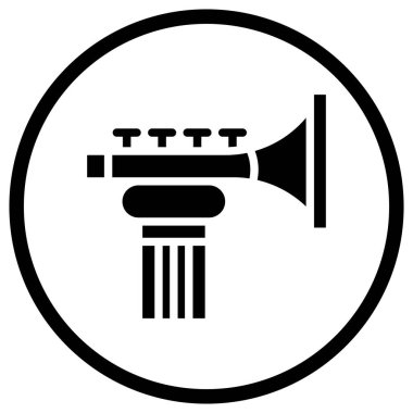 Trompet Vektörü Simgesi Tasarım İllüstrasyonu