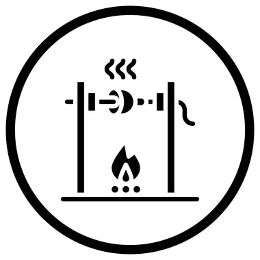 Ortaçağ Yangını Vektör Simgesi Tasarım İllüstrasyonu