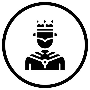 Kral Vektör Simgesi Tasarım İllüstrasyonu