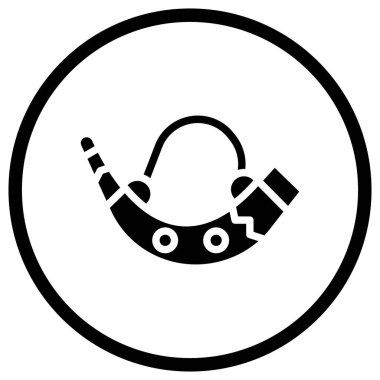 Boynuz Vektörü Simgesi Tasarım İllüstrasyonu