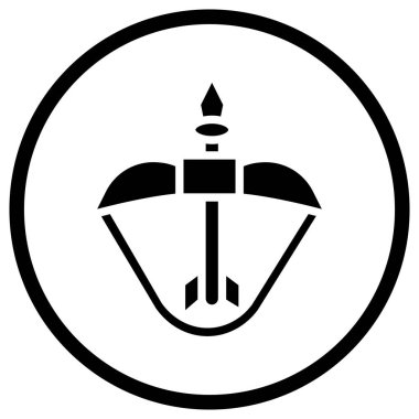 Tatar Yayı Vektör Simgesi Tasarım İllüstrasyonu