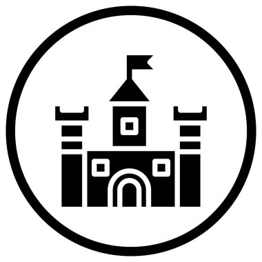 Kale Vektörü Simgesi Tasarım İllüstrasyonu